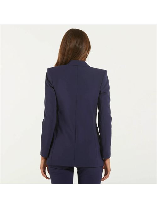 Double stretch crêpe suit with straight jacket and palazzo trousers ELISABETTA FRANCHI | TP00146E2.B75